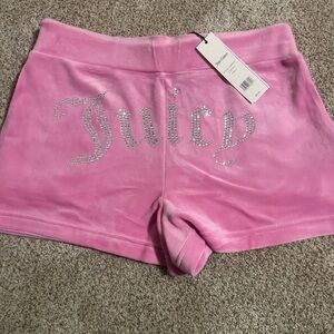 Juicy Couture Pink Velour Sweatshirt with Sparkle Detail